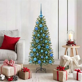 vidaXL Árvore de Natal Artificial com 150 LEDs Verde 120 cm PE e PVC