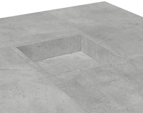 Mesa de centro 80x80x40 derivados de madeira cinzento cimento