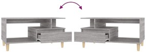 Mesa de centro 90x49x45 cm derivados de madeira cinzento sonoma