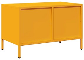 Móvel de TV 68x39x43,5 cm aço laminado a frio amarelo mostarda