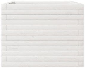 Vaso/floreira de jardim 60x60x45,5 cm pinho maciço branco
