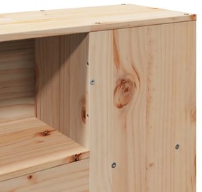 Cama com estante sem colchão 90x190 cm pinho maciço