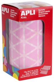 Rolo Autocolantes Triangular Rosa 20MM