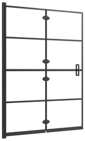Divisória de chuveiro dobrável ESG 100x140 cm preto