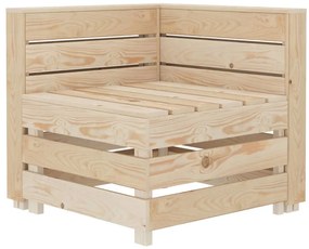 vidaXL Sofá de canto em paletes para jardim madeira