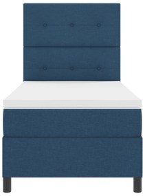 Cama Box com Colchão Azul 90x200 cm Tecido
