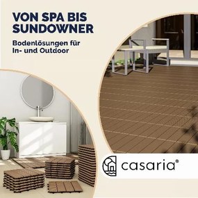 Conjunto de 66 unidades Ladrilhos compostos para terraços, 30 x 30 cm terracota