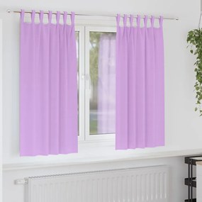 vidaXL Cortinas com cortinas 2 pcs Roxo Poliéster