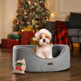 Cama para cães lavável 73 x 60 x 27 cm cinzento