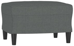4 pcs conjunto de sofás com almofadas tecido cinzento-escuro