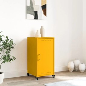 Aparador 36x39x72 cm aço amarelo mostarda