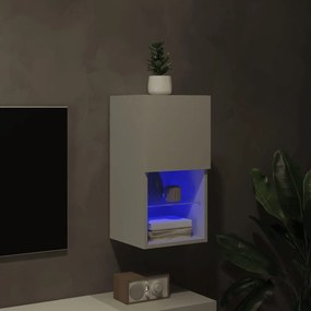 Móvel de TV c/ luzes LED 30,5x30x60 cm branco