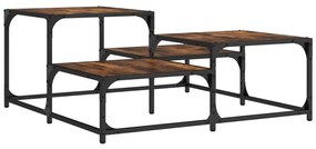 Mesa de centro 87,5x87,5x40cm derivados madeira carvalho fumado