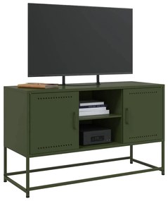 Móvel de TV 100,5x39x60,5 aço verde azeitona