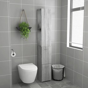 Armário WC 25x26,5x170 cm derivados de madeira sonoma cinzento