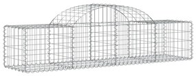 Cestos gabião arqueados 13pcs 200x50x40/60 cm ferro galvanizado