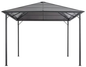 Gazebo com telhado de alumínio 3x3 m preto