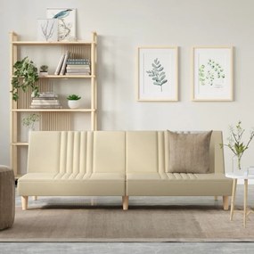 vidaXL Sofá-cama tecido creme