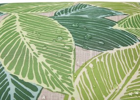 Conjunto de 2 almofadas exteriores com motivo de folha 45 x 45 cm verde VARKOS Beliani