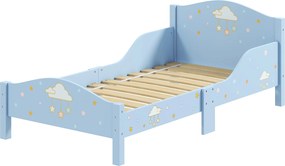 Cama Infantil, 146 x 76,5 x 54,5 cm (COLCHÃO NÃO INCLUIDO), Barreiras de Segurança Elevadas, Azul