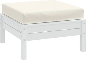 vidaXL Almofadão p/ paletes 60x60x9,5 cm mesclado tecido creme