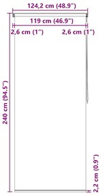 Estore de rolo para o duche 120x240 cm Splash