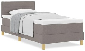 Cama Box com Colchão Taupe 90x200 cm Tecido