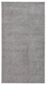 Tapete de pelo curto 80x150 cm cinzento