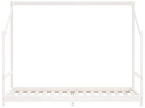 Estrutura de cama infantil 80x200 cm pinho maciço branco