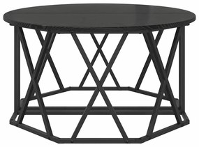 Mesa de Centro vidaXL Preta de Carvalho 80x80x42 cm em Madeira de Enge