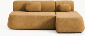 Sofá-cama de canto em teddy-bouclé Pao