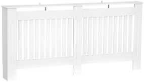 HOMCOM Cobertura Radiador Moderna de MDF com Prateleira Superior para Sala de Estar Dormitório Escritório 172x19x81 cm Branco