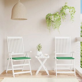 vidaXL Almofadões p/ cadeiras jardim 2pcs 40x40x3 cm oxford verde
