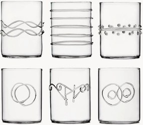 Copos de água artesanais Deco, conjunto de 6