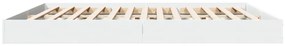 Estrutura de cama 200x200 cm derivados de madeira branco