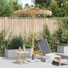 Guarda-chuva Tiki com dossel de folha de bananeira 150 cm Bambu
