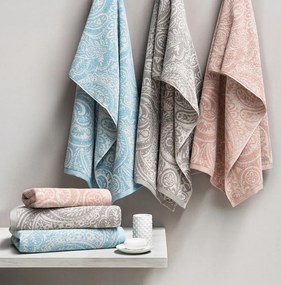 Jogo de toalhas de banho 3 peças 100% algodão 500gr./m2 - Plenty Lasa Home: Cinzento