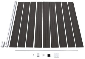 Painel de vedação WPC 175x186 cm preto