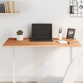 vidaXL Tampo de mesa retangular 100x60x1,5 cm madeira de faia maciça