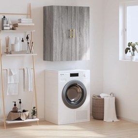 vidaXL Armário de parede 69,5x34x90 cm cinzento sonoma
