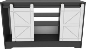Móvel TV Ahris – Cinza e Branco – 140x35x85 cm