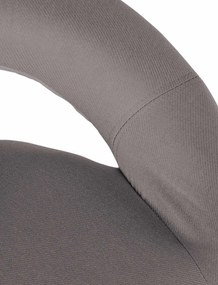 Conjunto de 2 bancos de bar Olinda em tecido e com estrutura cromada 52 x 77-97 x 47 cm Cinzento