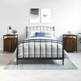 vidaXL Mesas cabeceira 2pcs 40x42x60cm deriv.madeira carvalho castanho