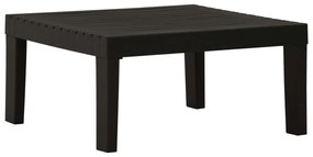 2 pcs conjunto lounge de jardim c/ almofadões plástico cinzento