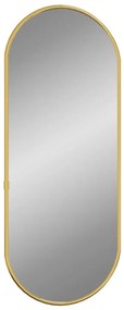 Espelho de parede 50x20 cm oval dourado
