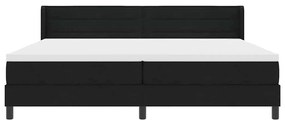 Cama Box com cabeceira Preto 200 x 200 cm Tecido e Espuma