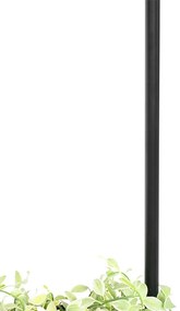 Candeeiro de pé moderno preto com vidro 25 cm - Roslini Moderno