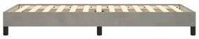 Estrutura de cama sem colchão 100x200 cm veludo cinzento-claro