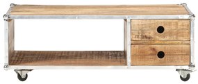 Mesa de centro 89x59x33 cm madeira de mangueira áspera maciça