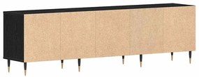 Armário para TV vidaXL Preto Carvalho 150x30x44,5 cm Madeira Reestrutu